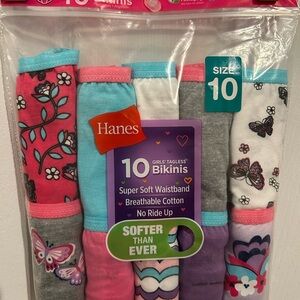 Hanes Girls' Tagless Bikinis - underpants, panty, pantieFloral and Butterfly Mix